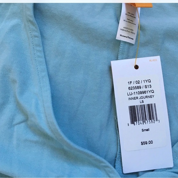 NWT Lucy Inner Journey Green Long Sleeve Sz Small - Picture 4 of 5